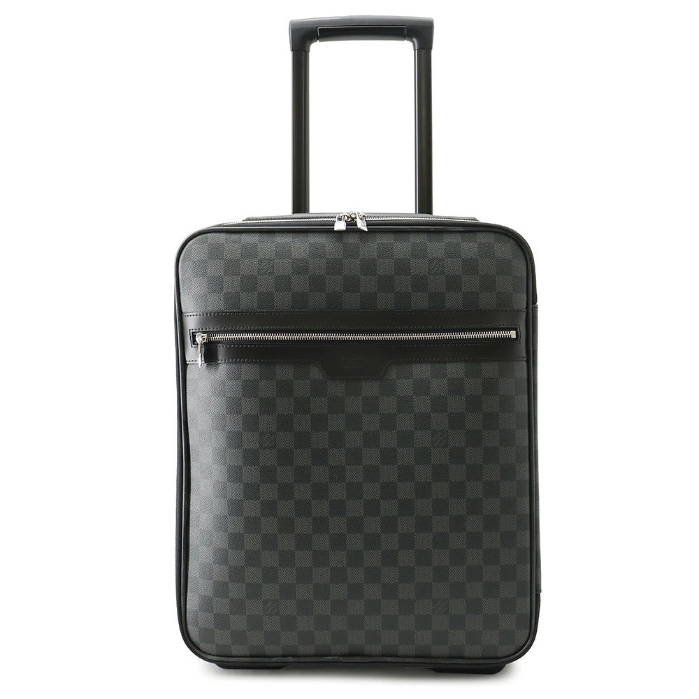 Louis Vuitton Damier Graphite Black Pegase Carry Case Travel Suitcase Black Bag